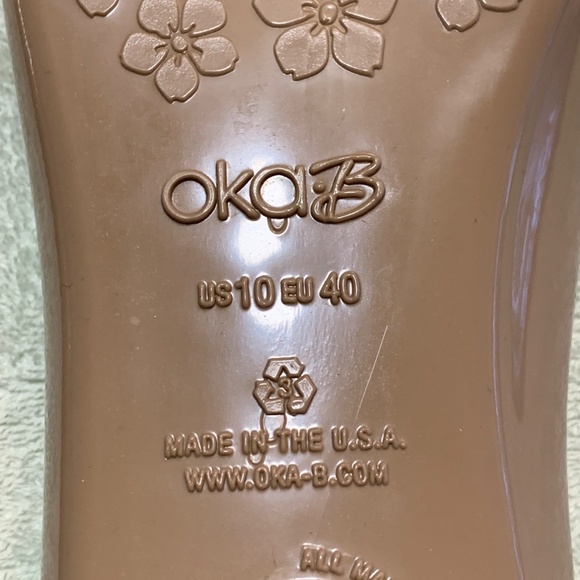 Oka B Jelly Flats 10 Nude Tan - Picture 3 of 5